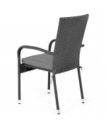 Scaun PRESLEY L.55.5 l.63 H.95 negru/gri