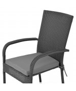 Scaun PRESLEY L.55.5 l.63 H.95 negru/gri