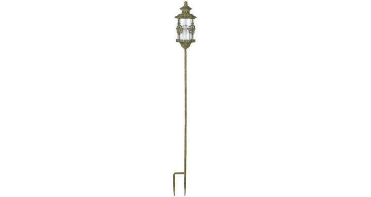 Lampa din metal antichizat pe suport