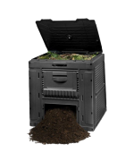 Compostator de grădină Keter 231415 E-Composter cu bază 470 l