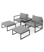 Set 5 piese KAYRA  negru cu gri 