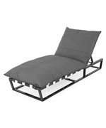 Sezlong REEF lungime 212 latime 84 inaltime 38 negru cu gri