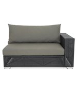 Canapea 2 locuri brat dreapta SAVANA lungime 143 latime 97 inaltime 73 negru cu gri