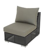 Fotoliu fara brate SAVANA lungime 64 latime 97 inaltime 73 negru cu gri