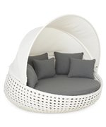 Pat de zi RESORT lungime 165 latime 165 inaltime 70 alb cu gri
