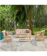 Set 2 fotolii,canapea si masuta SURABAYA lungime 77 latime 67.5 inaltime 79 natur cu gri