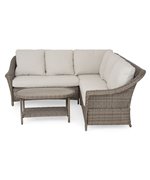 Set coltar 3 piese si masuta cafea CHASEWOOD lungime 218 latime 218 inaltime 86 mix gri cu gri