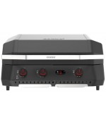 Gratar pe gaz tip plancha si grill cu 3 arzatoare si capac G-800 Combo Cozze 90505
