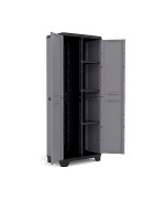 Dulap inalt Keter Stilo cu 3 polite si spatiu inalt, inaltime 173 cm, gri