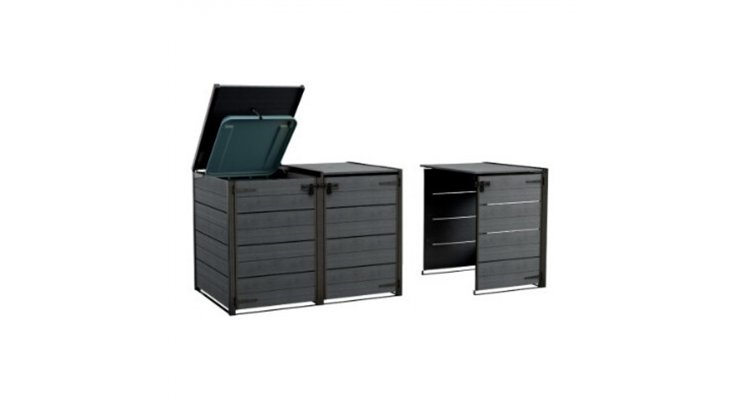 Element suplimentar pentru dulap depozitare pubele de gunoi,Keter HIDE AWAY, Gri, 240 L