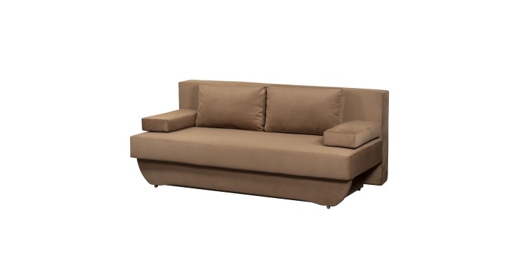 Canapea extensibila Eko Plus DKO V215, textil, 3 locuri, cu perne, cappuccino
