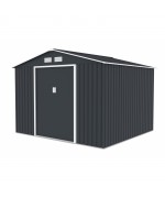 Magazie de gradina metalica Archer D, otel galvanizat, 227 x 259 x 203 cm, gri