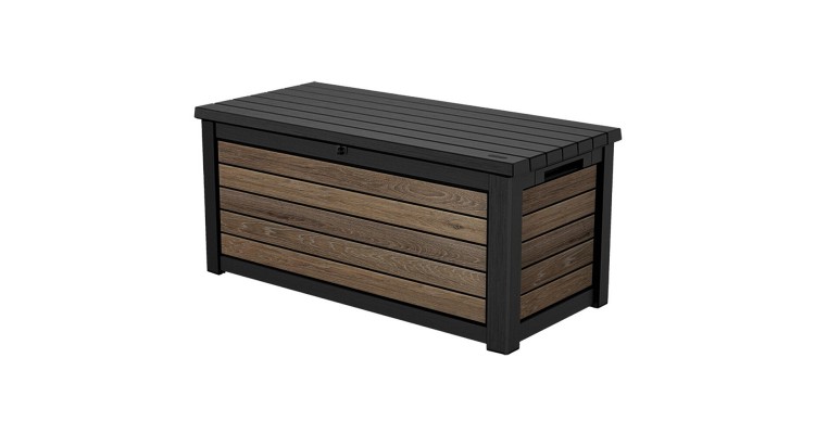 Lada depozitare gradina Keter Signature Deco 630 L, plastic Decocoat, nuc