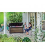 Lada depozitare gradina Keter Signature Deco 630 L, plastic Decocoat, nuc
