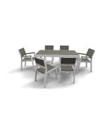 Scaun de terasa cu cotiere - Harmony Grafit Gri- maroniu