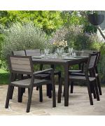 Scaun de terasa cu cotiere - Harmony Grafit Gri- maroniu