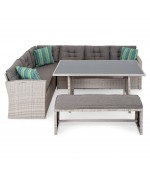 Set de gradina cu 2 canapele, masa si taburet, LAGUNA, 7 locuri, Dinning set
