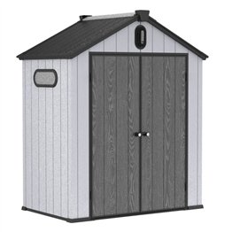 Magaziede de gradina 6x4, suprafata 2 m², panouri PVC rasina, podea inclusa, Pollen Nature Revolution