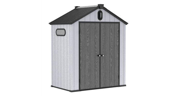 Magaziede de gradina 6x4, suprafata 2 m², panouri PVC rasina, podea inclusa, Pollen Nature Revolution