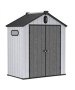 Magaziede de gradina 6x4, suprafata 2 m², panouri PVC rasina, podea inclusa, Pollen Nature Revolution