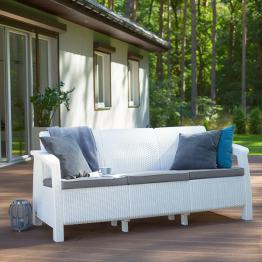 Canapea exterior Corfu II Max Love - Alb/ Gri-rece