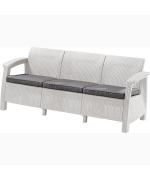 Canapea exterior Corfu II Max Love - Alb/ Gri-rece