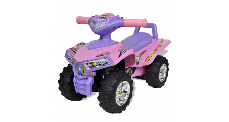 ATV pentru copii, cu sunet si lumini, roz-mov