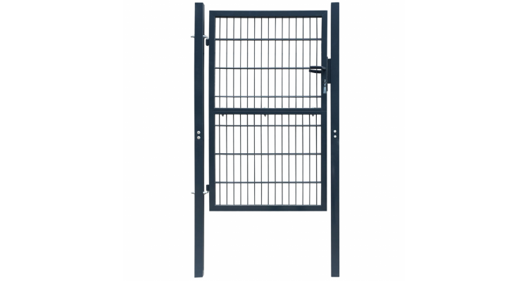 Poarta 2D pentru gard (simpla), 106 x 250 cm, gri antracit