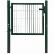 Poarta pentru gard din otel, 106 x 150 cm, verde