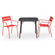 Set 2 Scaune si Masa patrata BALI  gri/-osu