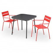 Set 2 Scaune si Masa patrata BALI  gri/-osu