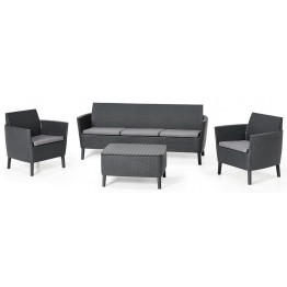 Set Mobilier Gradina Salemo III Grafit/Gri Rece