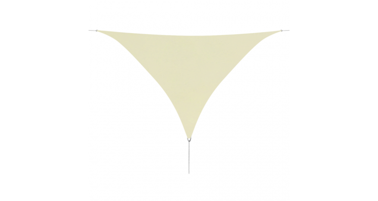 Parasolar din tesut oxford triunghiular 3,6×3,6×3,6 m, Crem kivi.ro
