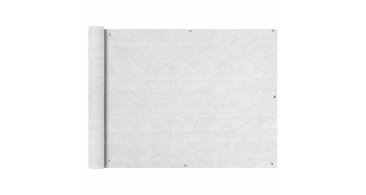 Prelata pentru balcon din HDPE, 90 x 600 cm, alb