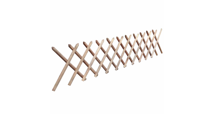Gard extensibil tip Trellis din lemn tratat, 250 x 60 cm