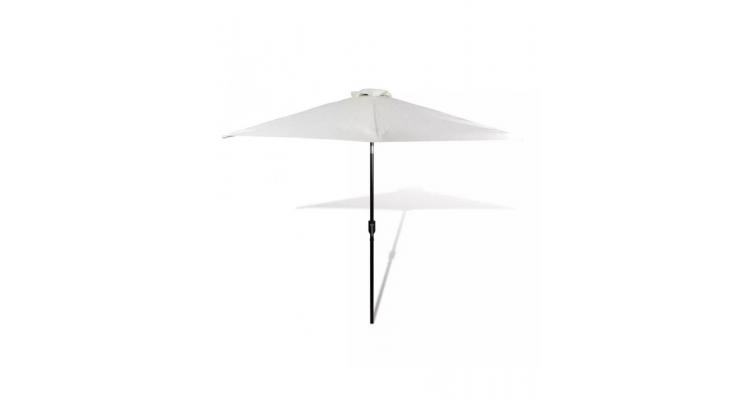 Umbrelă de soare cu pol din oțel 3m, alb nisip kivi.ro