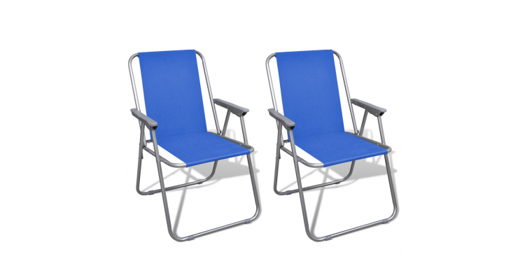 Set scaune pliabile de camping, Albastru title=Set scaune pliabile de camping, Albastru