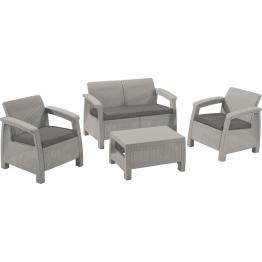 Set mobilier de gradina Corfu Gri-deschis