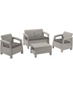 Set mobilier de gradina Corfu Gri-deschis
