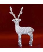 Figurina decorativa de Craciun, din acril, tip REN, 83 - 50 cm, 200 leduri, ALB RECE Figurina decorativa de Craciun, din acril, tip REN, 83 - 50 cm, 200 leduri, ALB RECE