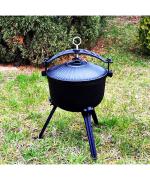 Ceaun vanatoresc din fonta cu capac 7.5 L