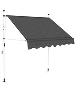 Copertina retractabila, actionare manuala,  antracit, 150 cm