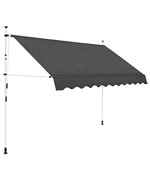 Copertina retractabila, actionare manuala, 250 cm, antracit
