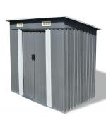 Magazie metalica pentru gradina, 190 x 124 x 181 cm gri