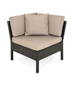 SAN MARINO Set coltar 5 piese si masuta negru,gri