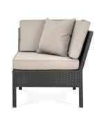 SAN MARINO Set coltar 5 piese si masuta negru,gri