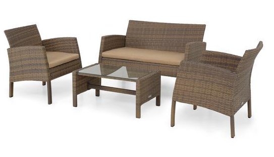 Set 4 piese BARCA  natur/bej