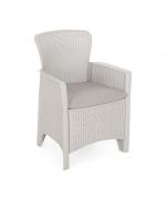 Set 2 fotolii si masuta TOSCANE gri