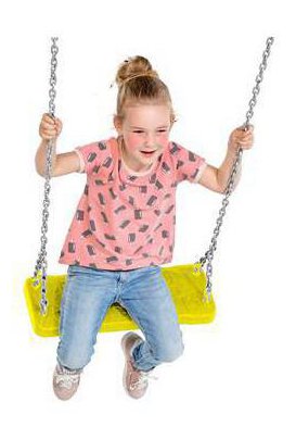 Leagan din cauciuc galben cu lant