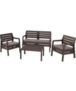 Set mobilier de gradina Delano imitatie lemn Whiskey